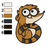 Rigby Regular Show Embroidery Design